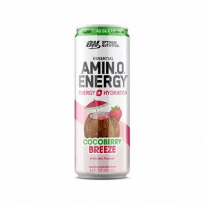 Optimum Nutrition ESSENTIAL AMIN.O. ENERGY+ Electrolytes Sparkling *new* Cocoberry Breeze 355ml * 12 Cans (12 Servings) | ZKR-406278