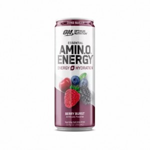 Optimum Nutrition ESSENTIAL AMIN.O. ENERGY+ Electrolytes Sparkling Berry Burst 355ml * 12 Cans (12 Servings) | WYM-493805