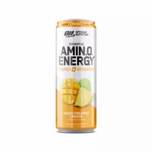 Optimum Nutrition ESSENTIAL AMIN.O. ENERGY+ Electrolytes Sparkling Mango Pineapple Lime 355ml * 12 Cans (12 Servings) | BLW-601572