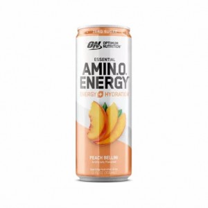 Optimum Nutrition ESSENTIAL AMIN.O. ENERGY+ Electrolytes Sparkling Peach Bellini 355ml * 12 Cans (12 Servings) | RNI-542378