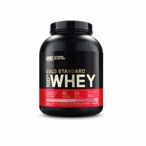 Optimum Nutrition GOLD STANDARD 100% WHEY™ Delicious Strawberry 5 lb (73 Servings) | LEF-086531