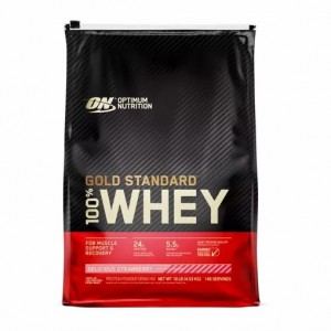 Optimum Nutrition GOLD STANDARD 100% WHEY™ Delicious Strawberry 10 lb (146 Servings) | EJK-691320