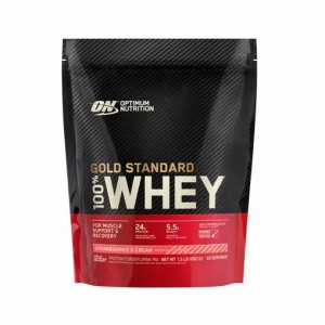 Optimum Nutrition GOLD STANDARD 100% WHEY™ Strawberries & Cream 1.5 lb (22 Servings) | UGE-872439