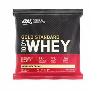 Optimum Nutrition Gold Standard 100% Whey Powder Sachets Vanilla Ice Cream 1 sachet (30 grams) | BQU-786059