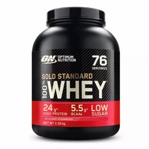 Optimum Nutrition Gold Standard 100% Whey Protein Powder Delicious Strawberry 2.28 kg (76 Servings) | UTB-592103