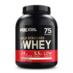 Optimum Nutrition Gold Standard 100% Whey Protein Powder Unflavoured 2.25 kg (75 Servings) | TGD-584372