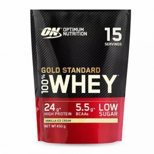 Optimum Nutrition Gold Standard 100% Whey Protein Powder Vanilla Ice Cream 450 grams (15 Shakes) | JBV-530127