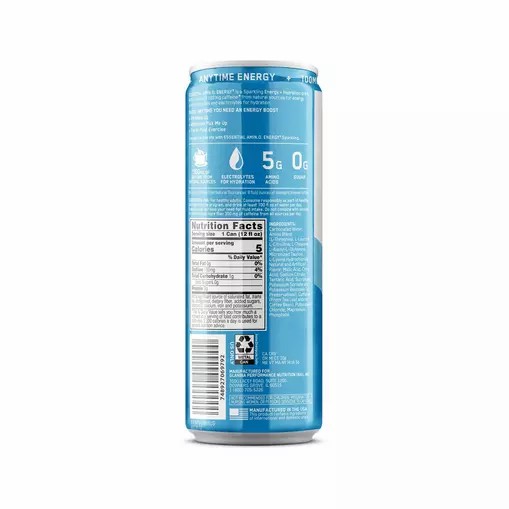 Optimum Nutrition ESSENTIAL AMIN.O. ENERGY+ Electrolytes Sparkling *new* Blue Raspberry Rush 355ml * 12 Cans (12 Servings) | USF-516079