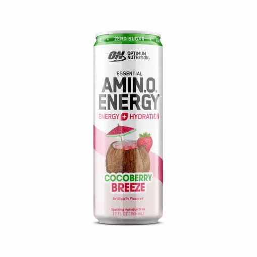 Optimum Nutrition ESSENTIAL AMIN.O. ENERGY+ Electrolytes Sparkling *new* Cocoberry Breeze 355ml * 12 Cans (12 Servings) | ZKR-406278