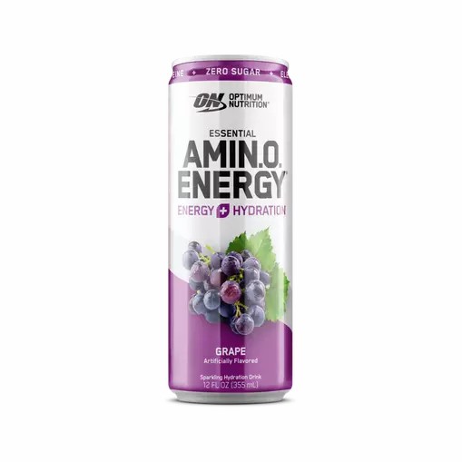 Optimum Nutrition ESSENTIAL AMIN.O. ENERGY+ Electrolytes Sparkling Grape 355ml * 12 Cans (12 Servings) | SLK-516732