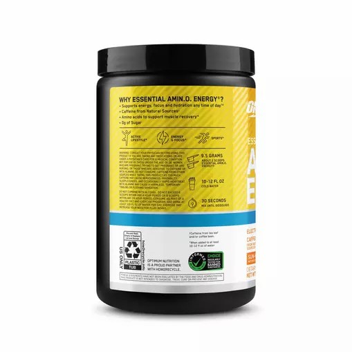 Optimum Nutrition Essential AMIN.O. ENERGY + Electrolytes *new* Sun-kissed Citrus 0.63 lb (30 Servings) | JED-942351