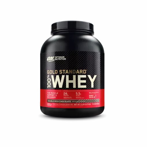 Optimum Nutrition GOLD STANDARD 100% WHEY™ Double Rich Chocolate 5 lb (74 Servings) | QCO-938510