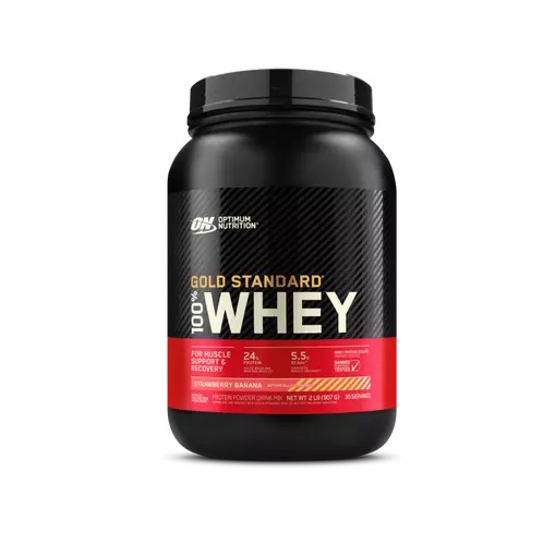 Optimum Nutrition GOLD STANDARD 100% WHEY™ Strawberry Banana 2 lb (30 Servings) | DFB-894105