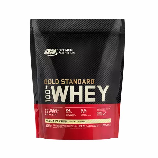 Optimum Nutrition GOLD STANDARD 100% WHEY™ Vanilla Ice Cream 1.5 lb (22 Servings) | XBC-784315