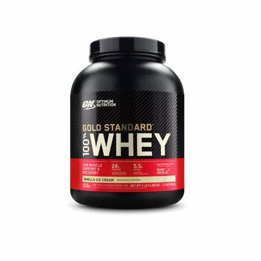 Optimum Nutrition GOLD STANDARD 100% WHEY™ Vanilla Ice Cream 5 lb (73 Servings) | FGB-940382