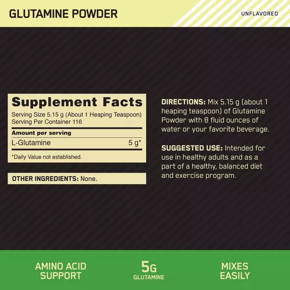 Optimum Nutrition Glutamine Powder 2.2 lb (194 Servings) | QNI-795240