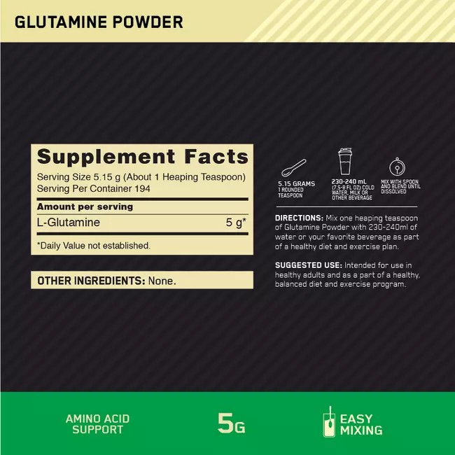 Optimum Nutrition Glutamine Powder Unflavoured 1kg | IUW-914630