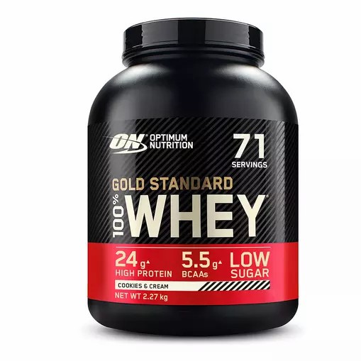 Optimum Nutrition Gold Standard 100% Whey Protein Powder Cookies & Cream 2.27 kg (71 Servings) | BJS-315679