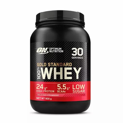 Optimum Nutrition Gold Standard 100% Whey Protein Powder Delicious Strawberry 900 grams (30 Servings) | BMK-183507