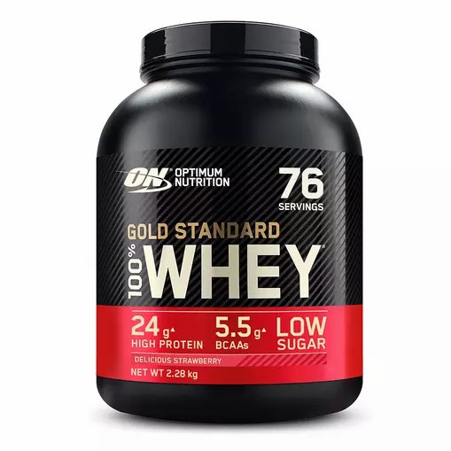 Optimum Nutrition Gold Standard 100% Whey Protein Powder Delicious Strawberry 2.28 kg (76 Servings) | UTB-592103