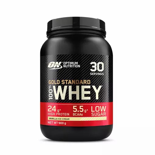 Optimum Nutrition Gold Standard 100% Whey Protein Powder Vanilla Ice Cream 900 grams (30 Servings) | XNP-067321