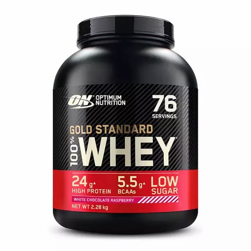 Optimum Nutrition Gold Standard 100% Whey Protein Powder White Chocolate Raspberry 2.28 kg (76 Servings) | AJI-193875