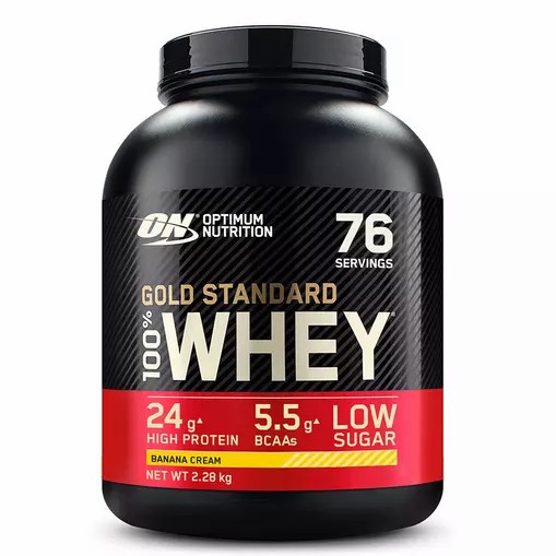 Optimum Nutrition Gold Standard 100% Whey Protein Powder Banana Cream 2.28 kg (76 Servings) | QJF-490532