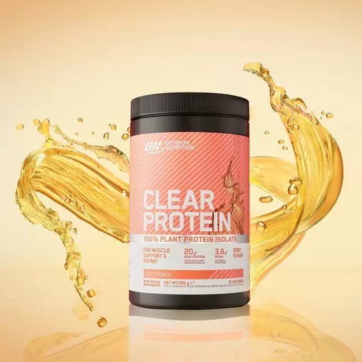 Optimum Nutrition ON Clear Protein 100% Plant Protein Isolate Juicy Peach 280 grams (10 Servings) | ZQG-812407