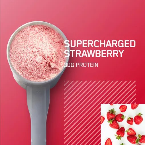 Optimum Nutrition PLATINUM HYDROWHEY™ Supercharged Strawberry 1.76 lb (20 Servings) | NBF-045127