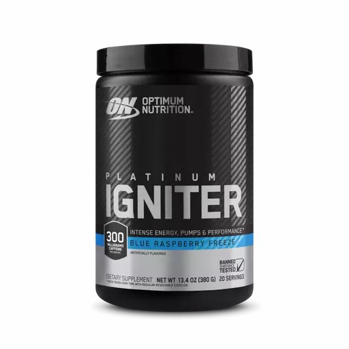 Optimum Nutrition Platinum Igniter Blue Raspberry Freeze 0.84 lb (20 Servings) | ZLS-670952