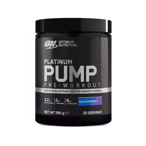 Optimum Nutrition Platinum Pump Pre-workout Blue Raspberry 380 grams (20 Servings) | AQS-137945