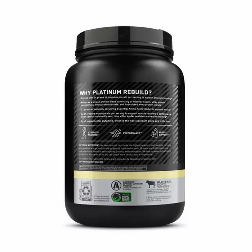 Optimum Nutrition Platinum Rebuild Vanilla Buttercream 1.63 lb (20 Servings) | OSX-167029