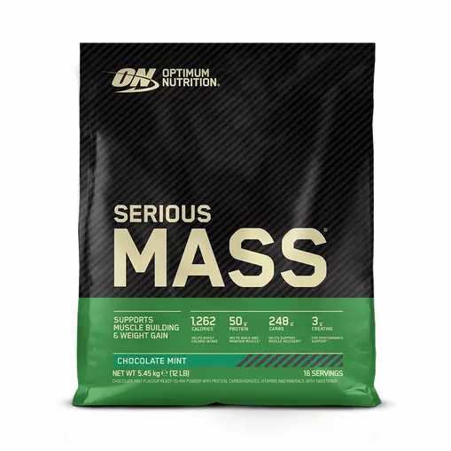 Optimum Nutrition Serious Mass Gainer Chocolate Mint 5.45 kg (16 Servings) | CRB-426507